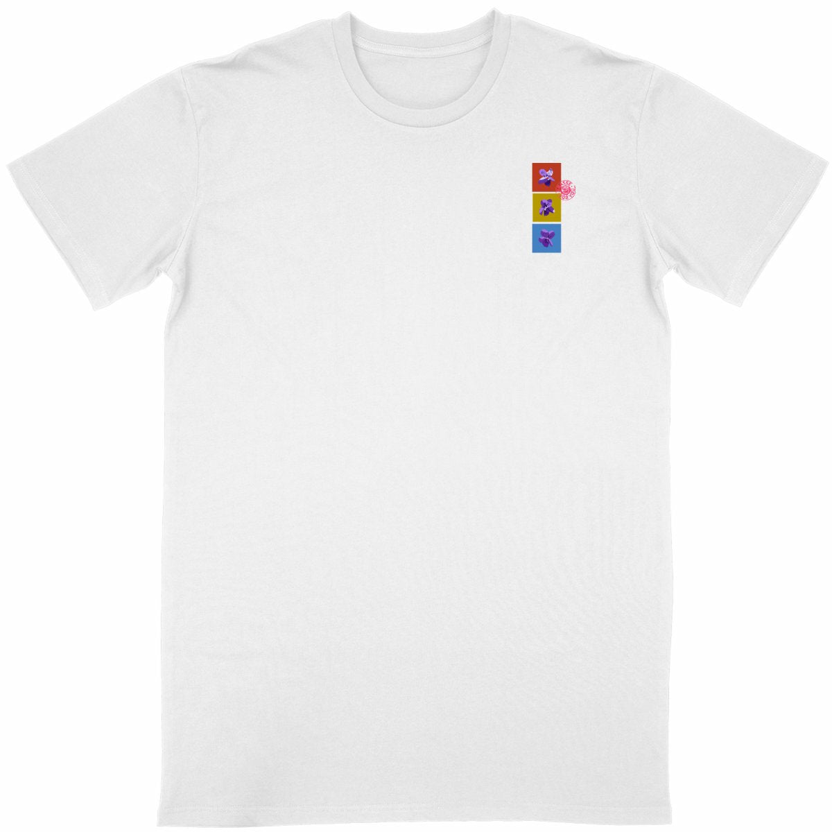 T-shirt Unisexe Classique les 3 violettes de Grasse R/V - face_blanc