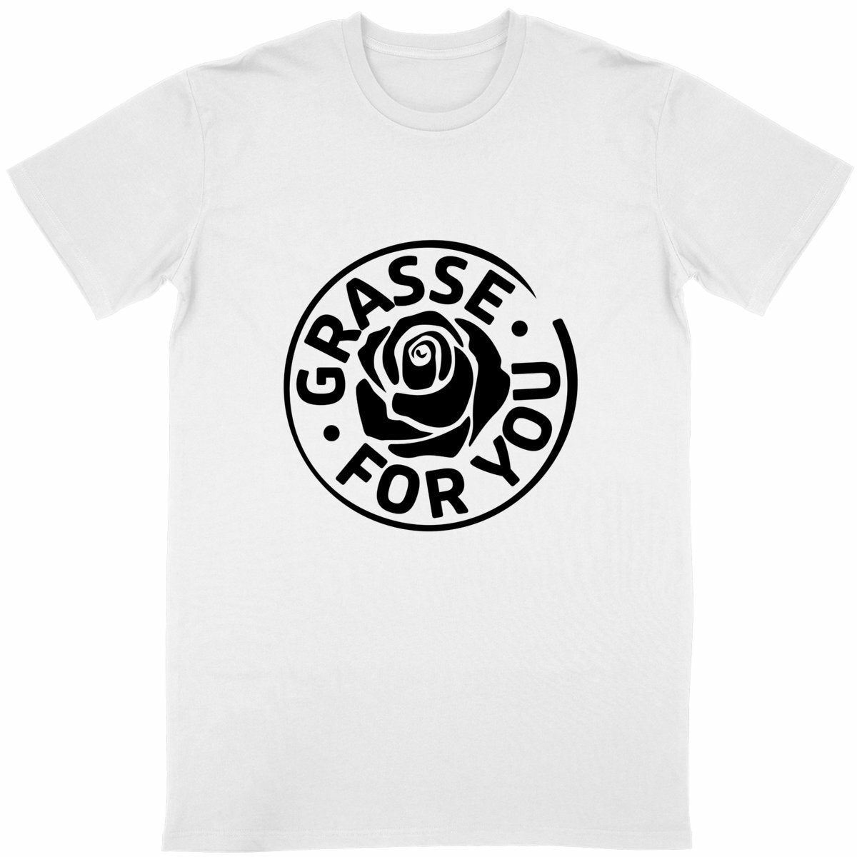 T-shirt Unisexe Classique Grasse for you black - face_blanc