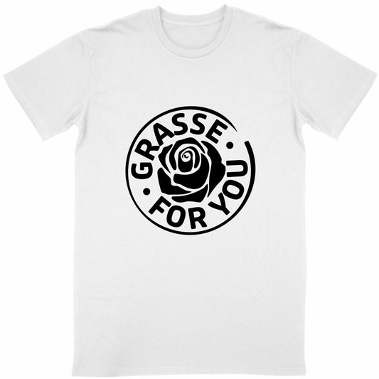 T-shirt Unisexe Classique Grasse for you black - face_blanc