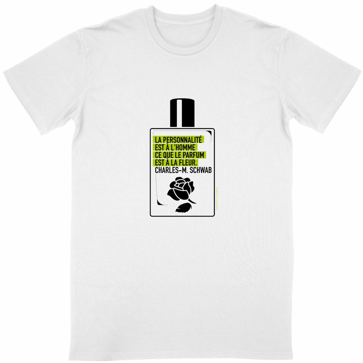 T-shirt Unisexe Classique Citation flacon - face_blanc