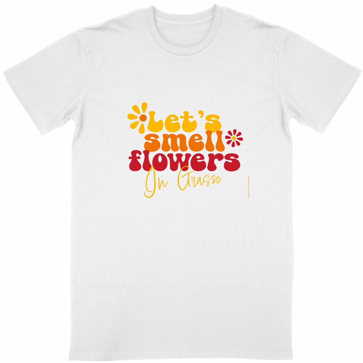 T-shirt Unisexe Classique Let's smell flowers in Grasse - face_blanc