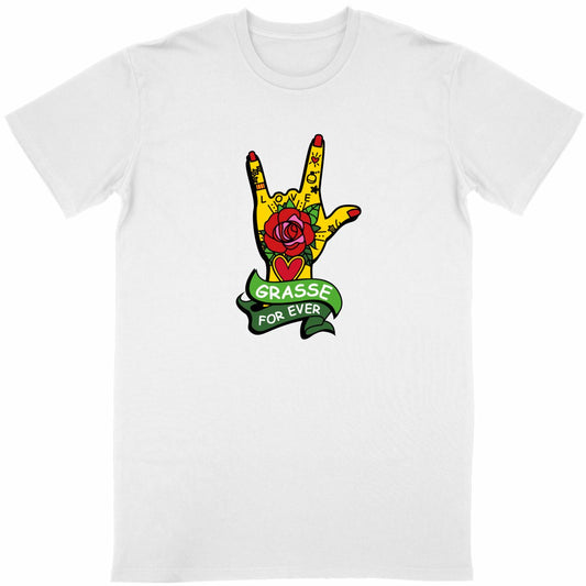 T-shirt Unisexe Classique Main Grasse for ever - face_blanc