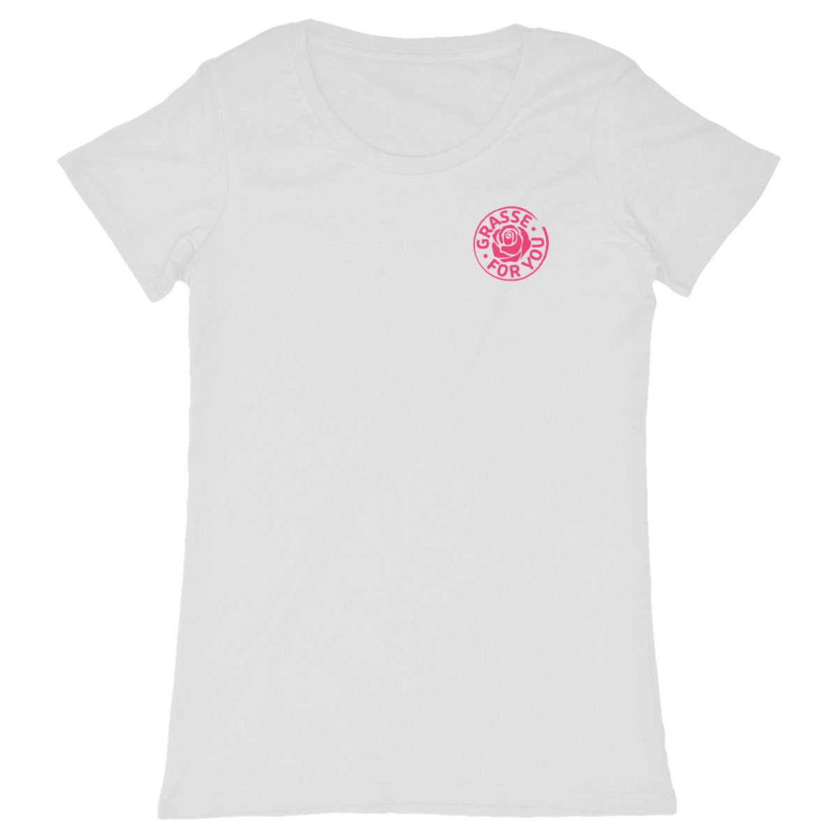 T-shirt Femme Classique Grasse for you R/V rose - face_blanc