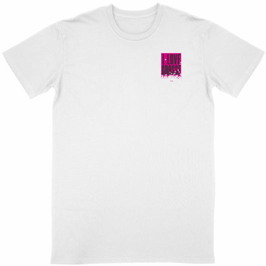 T-shirt Unisexe Classique Il love Grasse R/V - face_blanc