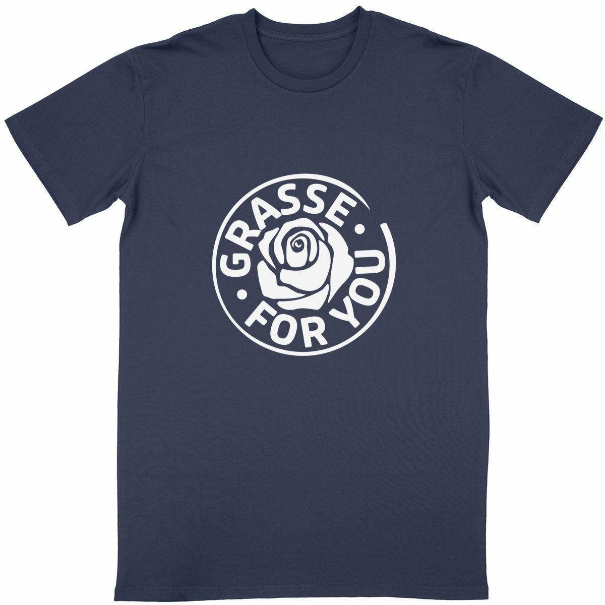 T-shirt Unisexe Classique Grasse for you white - face_bleumarine