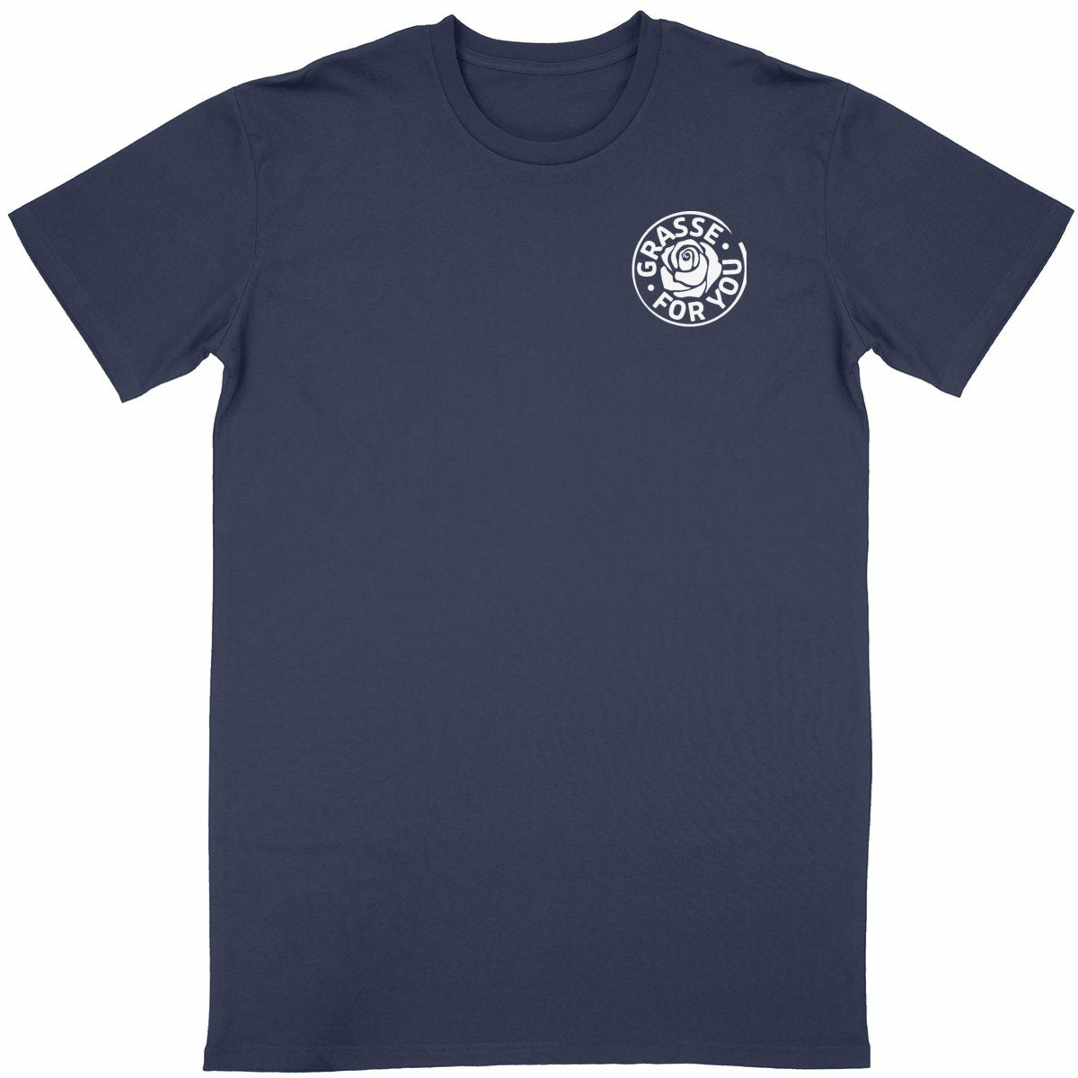 T-shirt Unisexe Classique Grasse for you white R/V - face_bleumarine