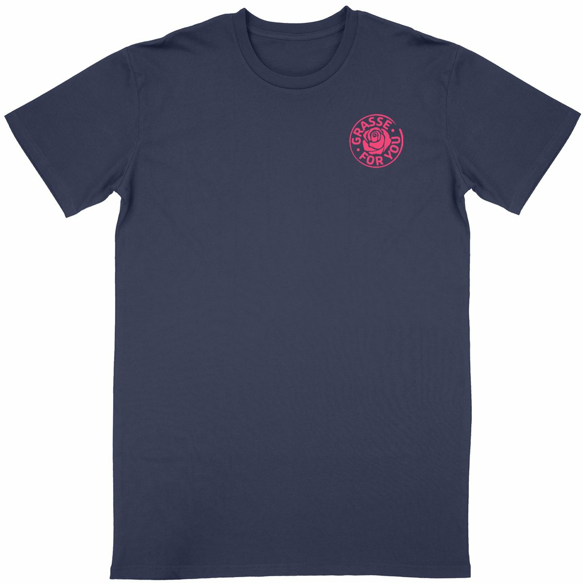 T-shirt Unisexe Classique Grasse for you rose R/V - face_bleumarine