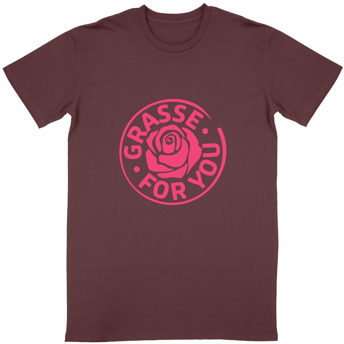T-shirt Unisexe Classique Grasse for you rose - face_bordeaux
