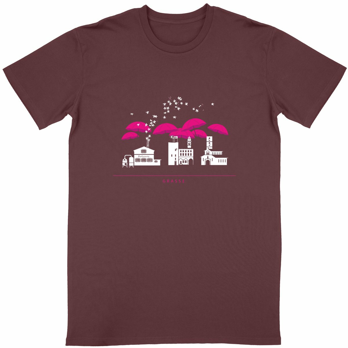 T-shirt Unisexe Classique Grasse liner - face_bordeaux