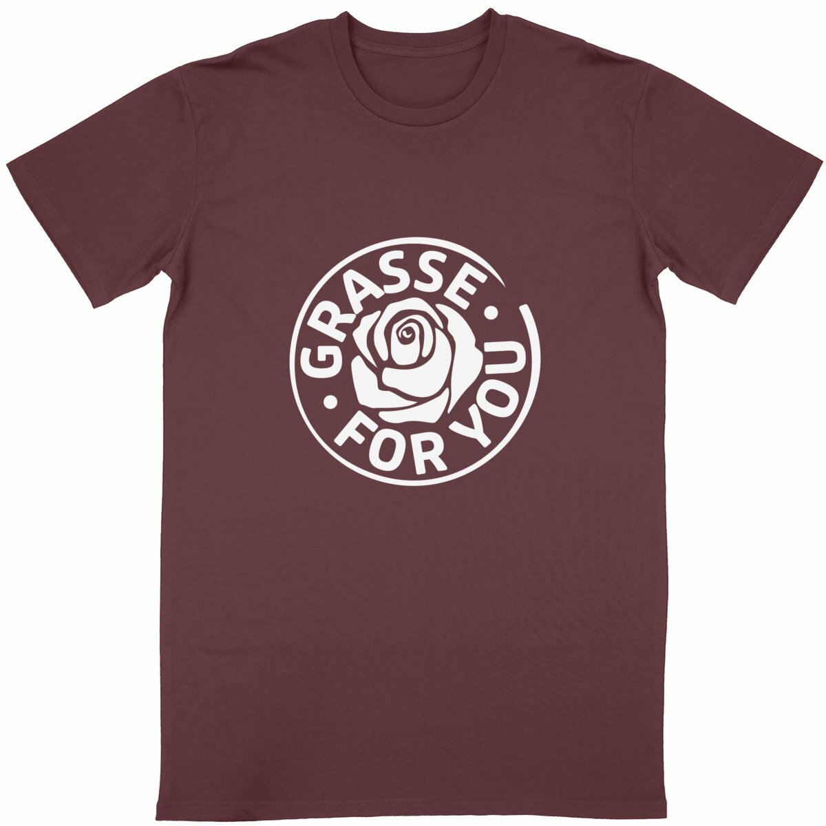 T-shirt Unisexe Classique Grasse for you white - face_bordeaux