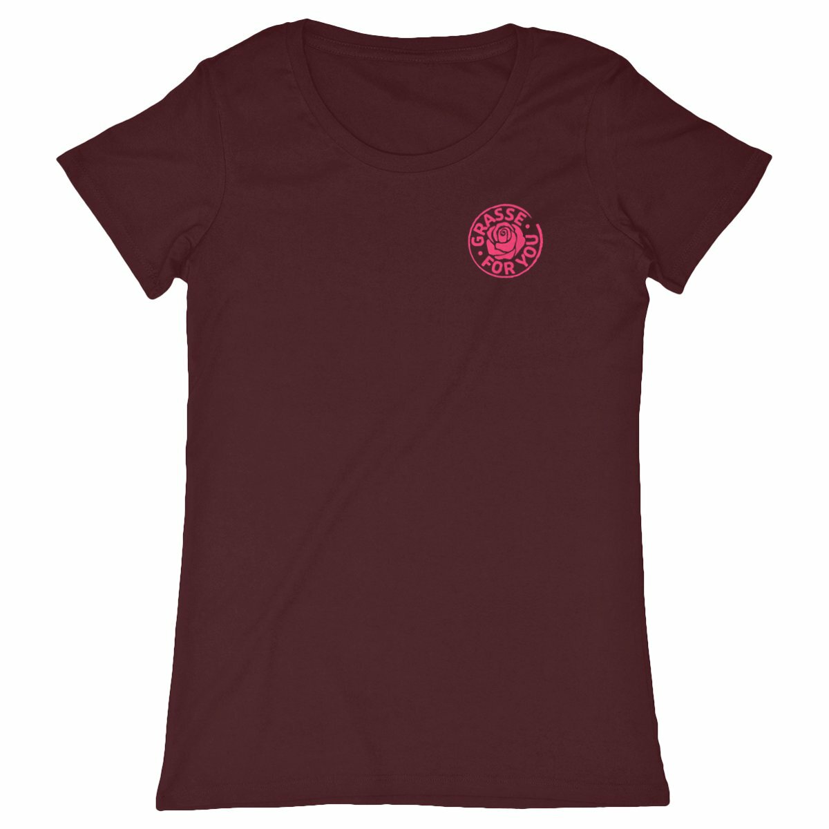 T-shirt Femme Classique Grasse for you R/V rose - face_bordeaux