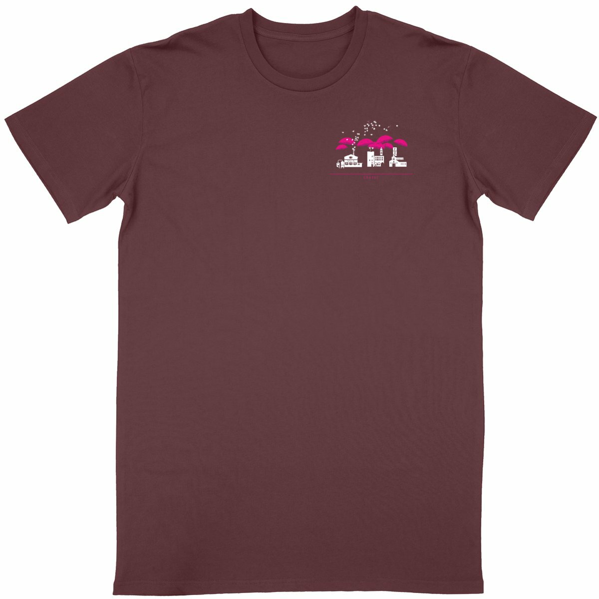 T-shirt Unisexe Classique Grasse liner R/V - face_bordeaux