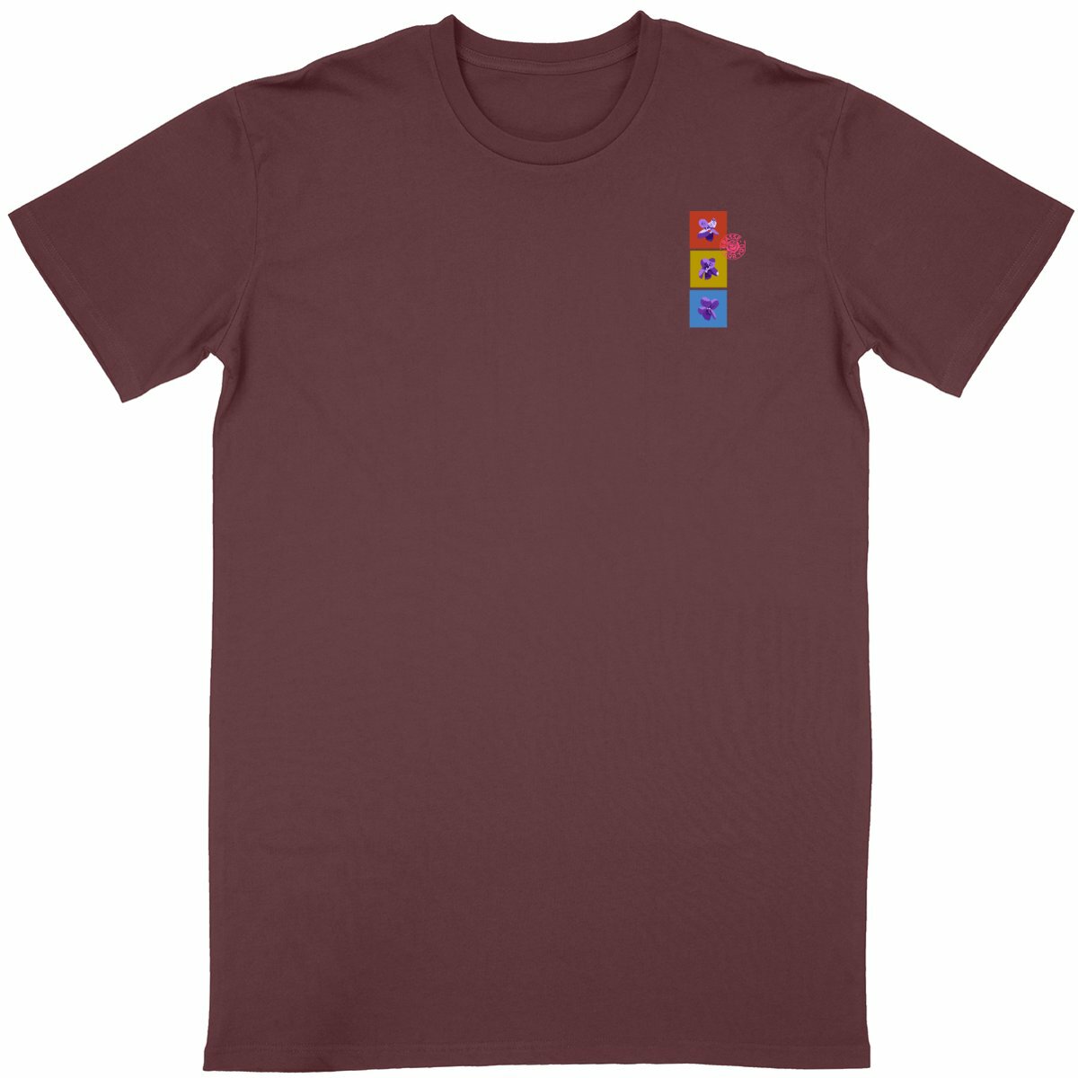 T-shirt Unisexe Classique les 3 violettes de Grasse R/V - face_bordeaux