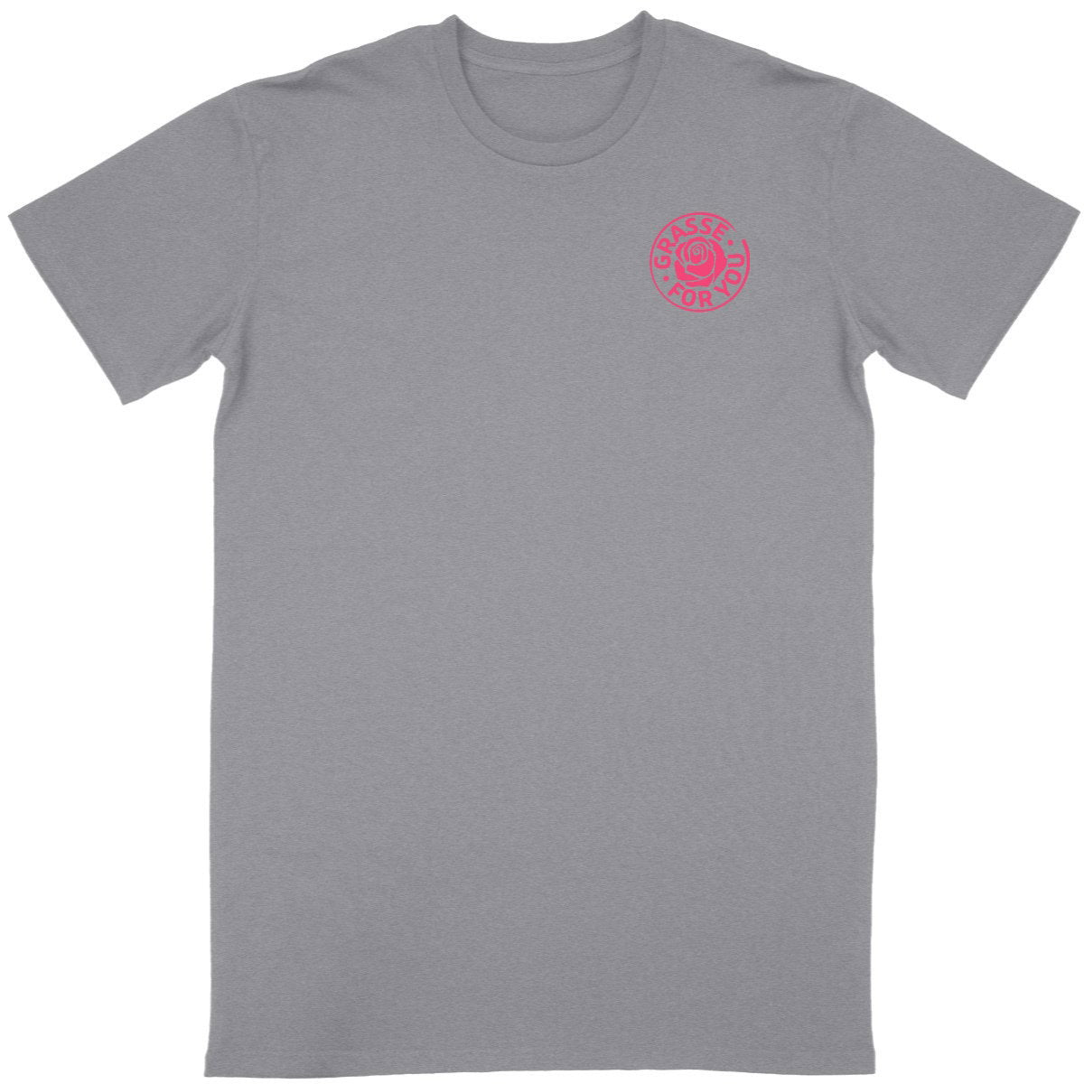 T-shirt Unisexe Classique Grasse for you rose R/V - face_gris