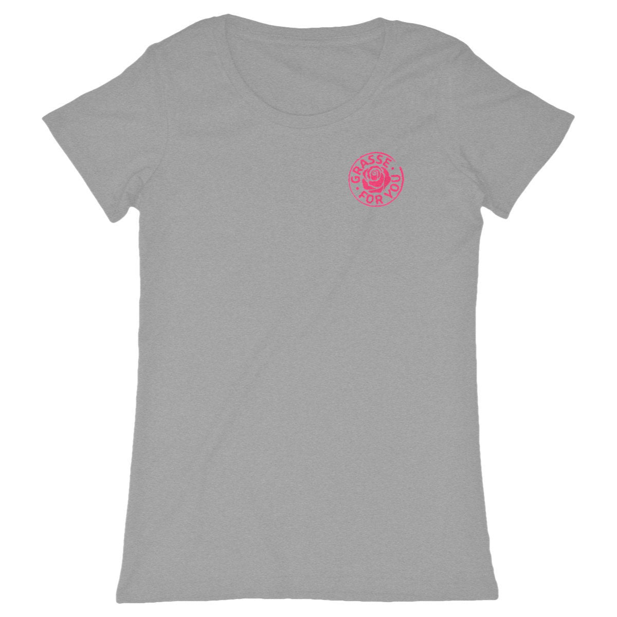 T-shirt Femme Classique Grasse for you R/V rose - face_gris