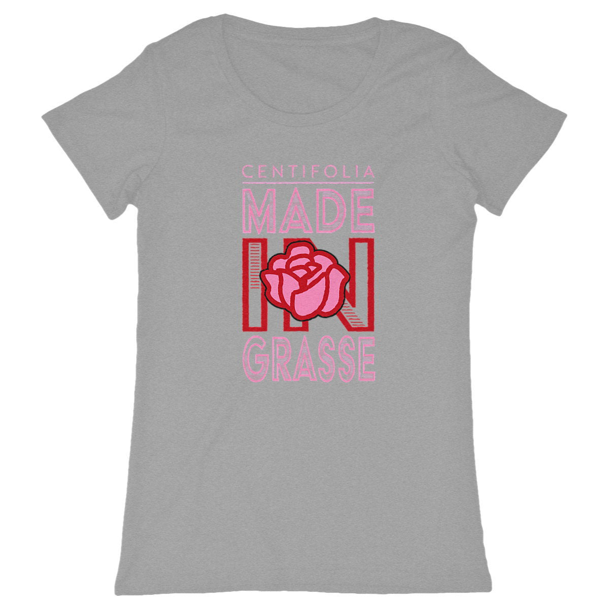 T-shirt Femme Classique centifolia - face_gris