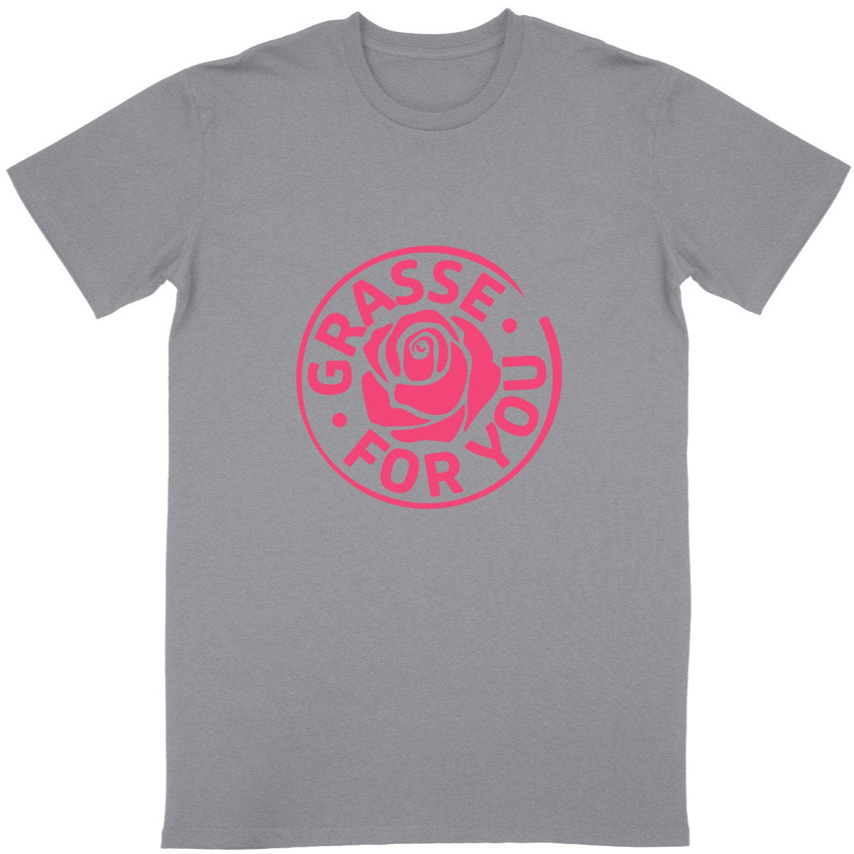 T-shirt Unisexe Classique Grasse for you rose - face_gris