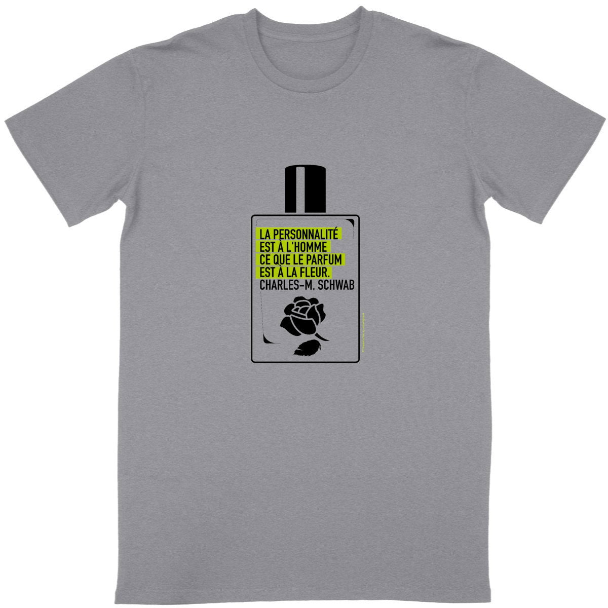 T-shirt Unisexe Classique Citation flacon - face_gris