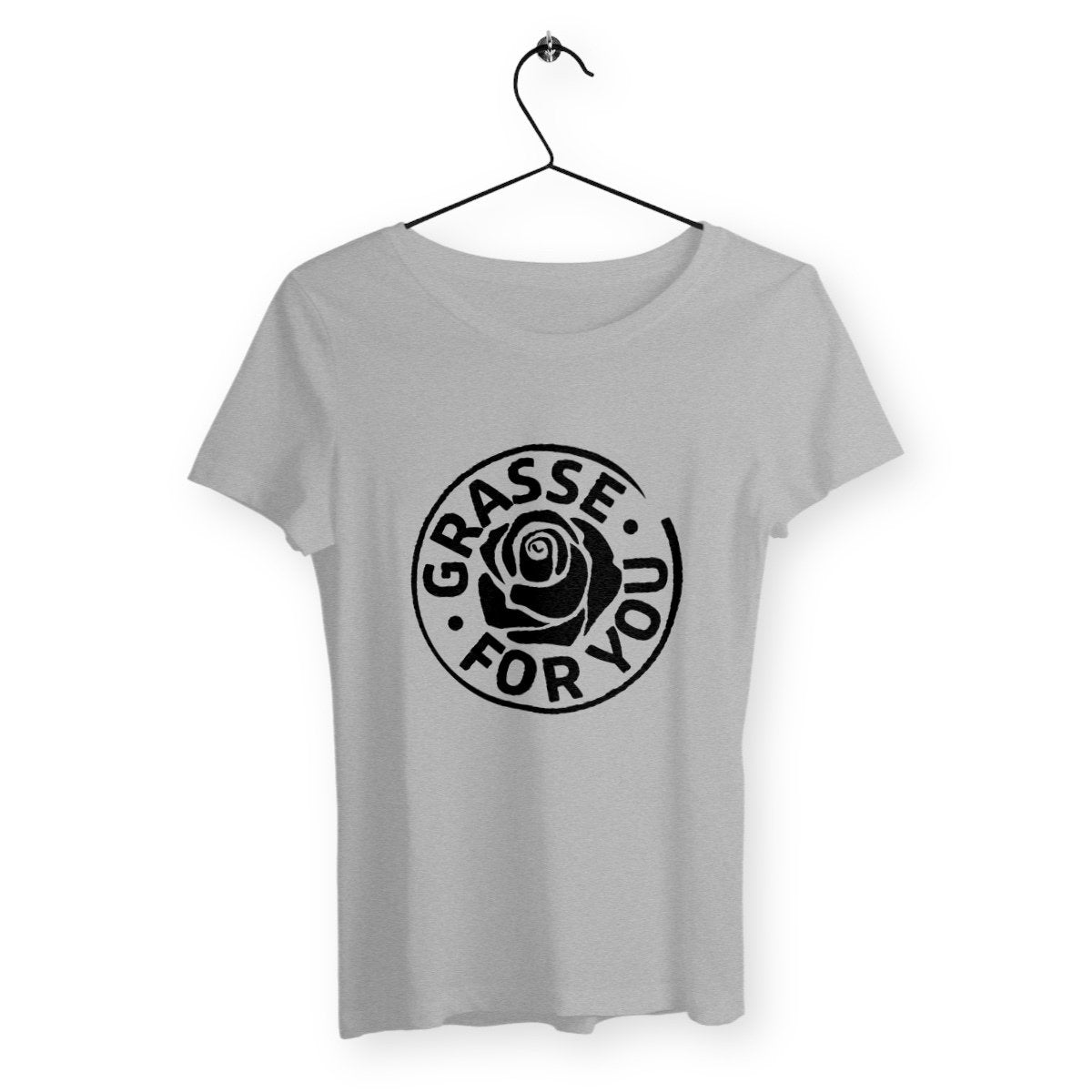 T-shirt Femme Classique Grasse for you black - face_gris