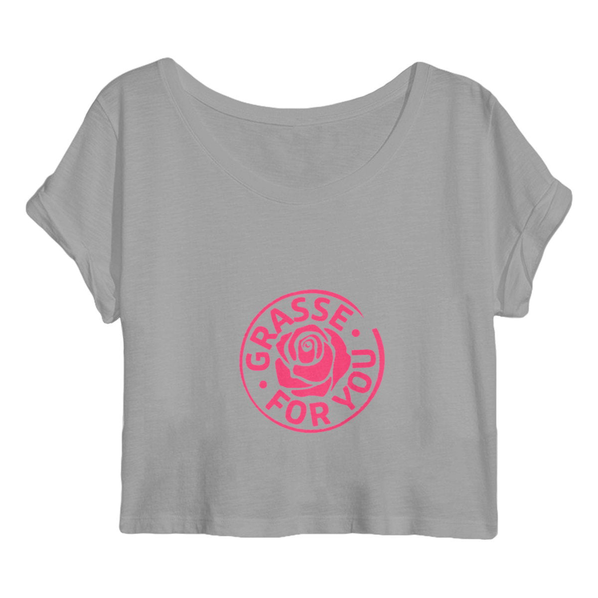 Crop top Femme Grasse for You rose - face_gris