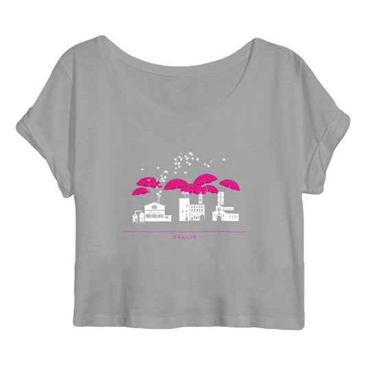 Crop top Femme Grasse liner - face_gris