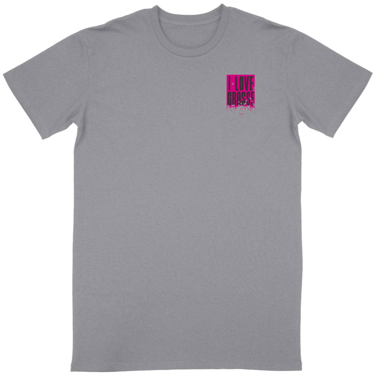 T-shirt Unisexe Classique Il love Grasse R/V - face_gris