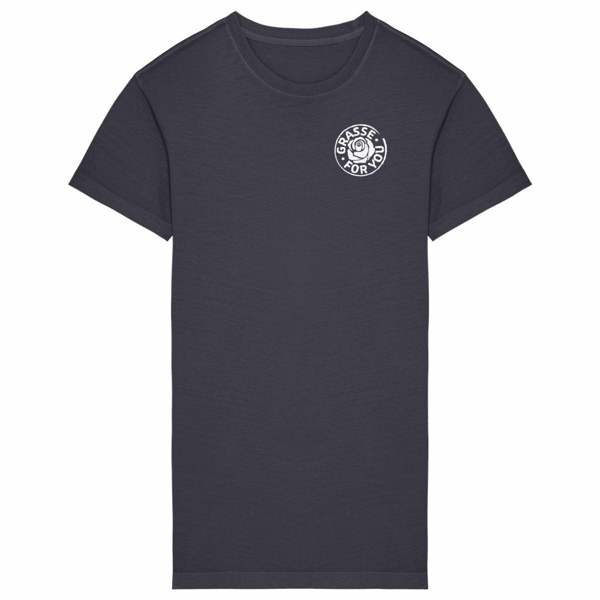 Robe T-shirt Vintage Femme Grasse for you R/V - face_grisanthracite
