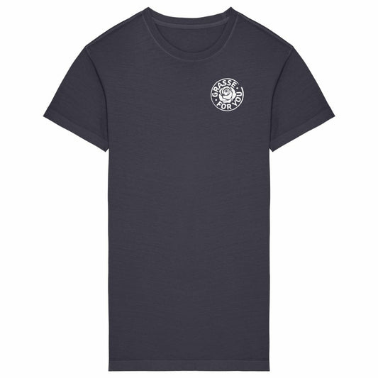 Robe T-shirt Vintage Femme Grasse for you R/V - face_grisanthracite