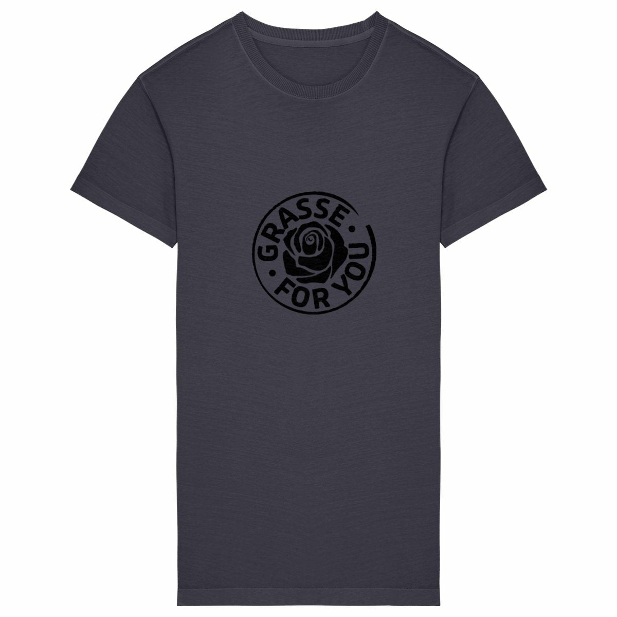Robe T-shirt Vintage Femme Grasse for You black - face_grisanthracite