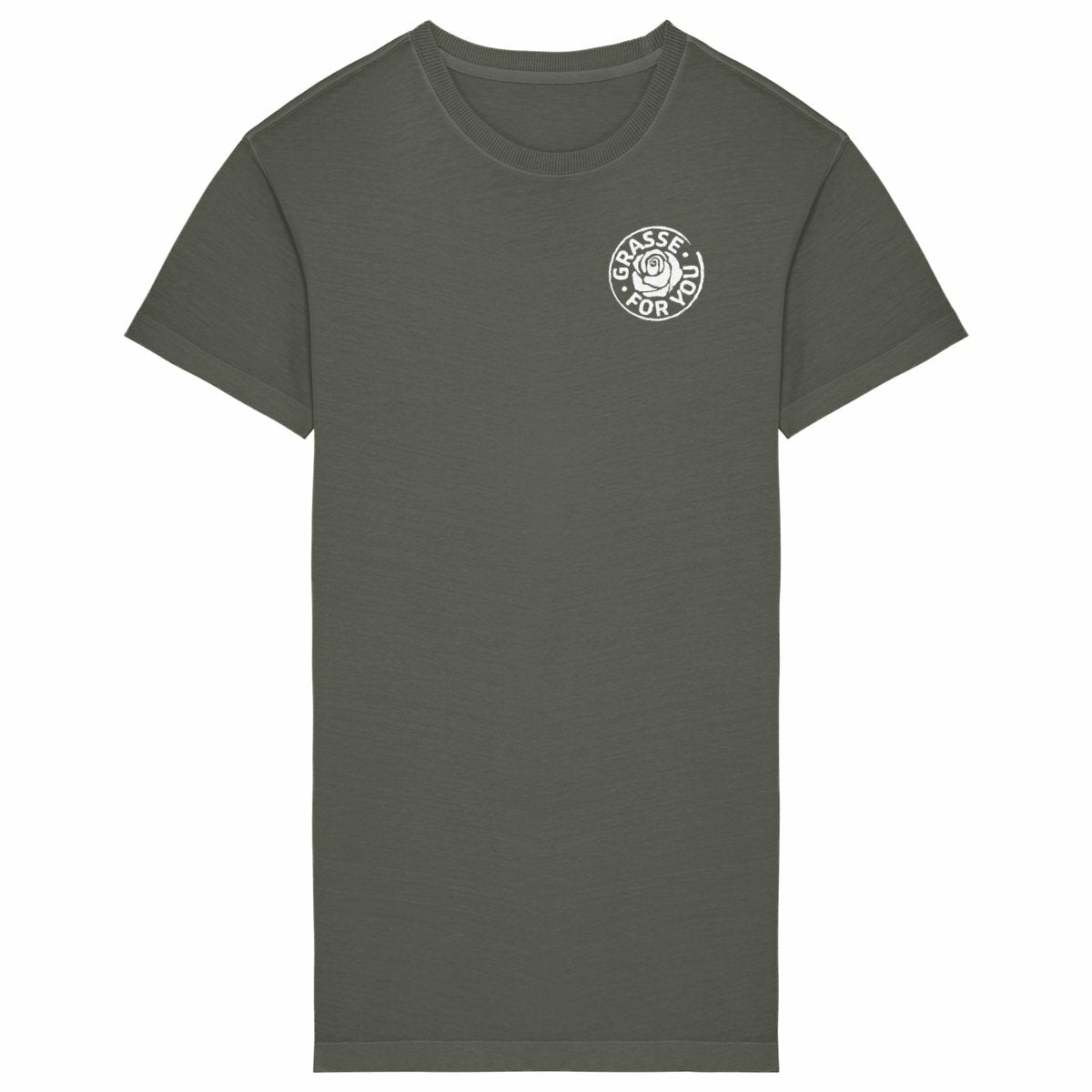 Robe T-shirt Vintage Femme Grasse for you R/V - face_kaki