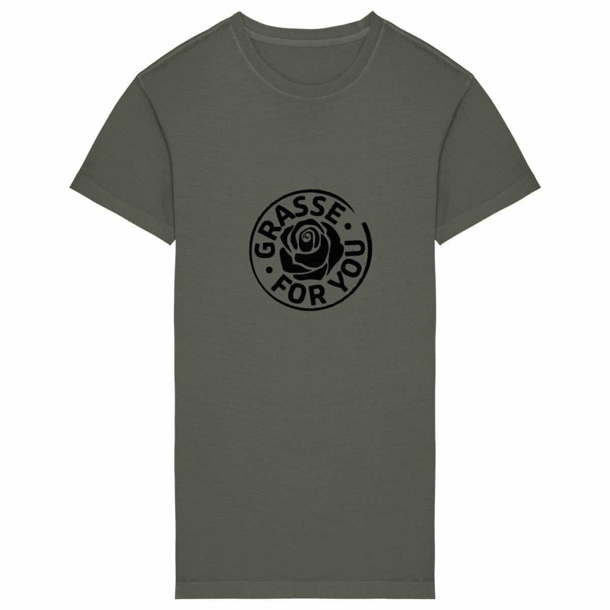 Robe T-shirt Vintage Femme Grasse for You black - face_kaki