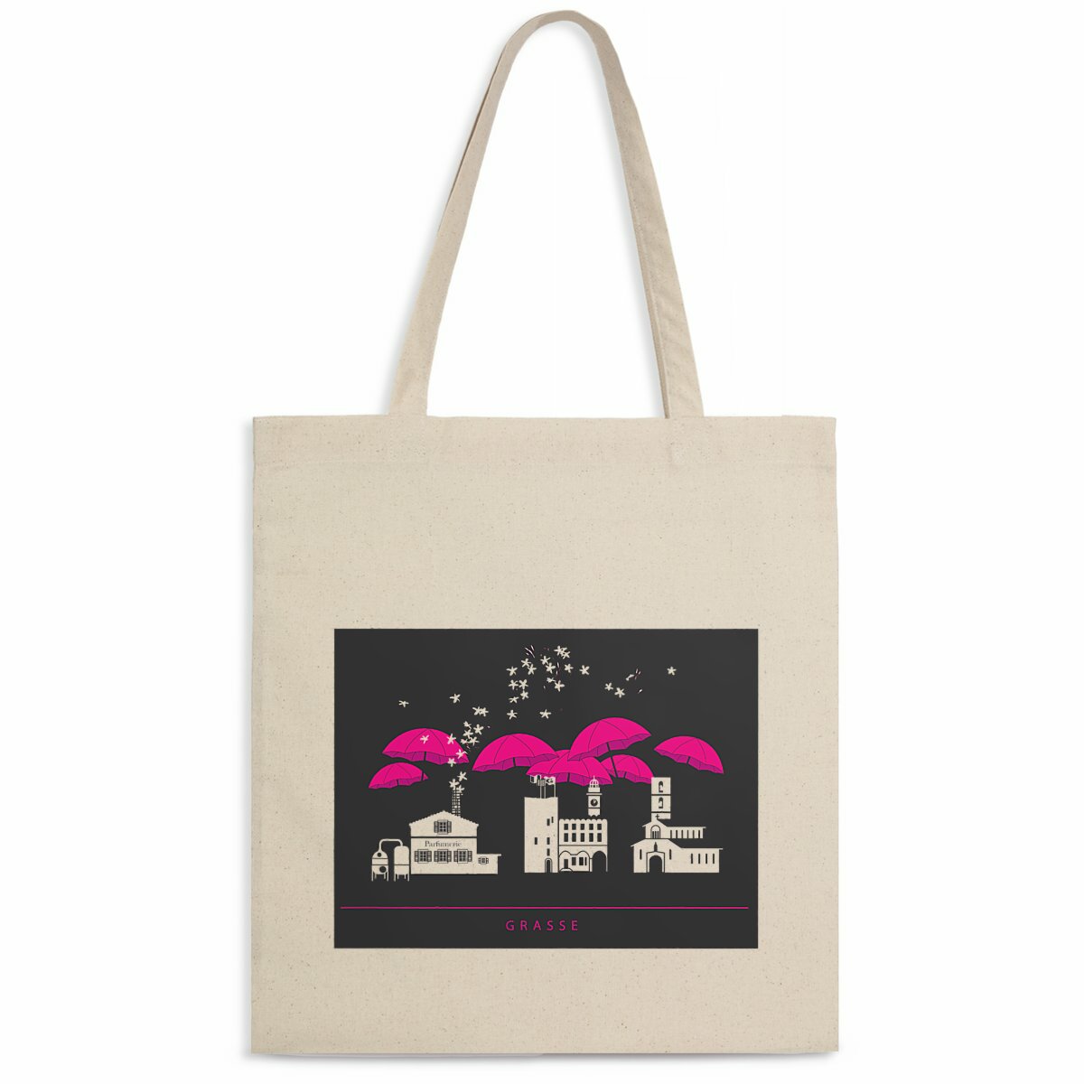 Tote bag Grasse liner black - face_naturel