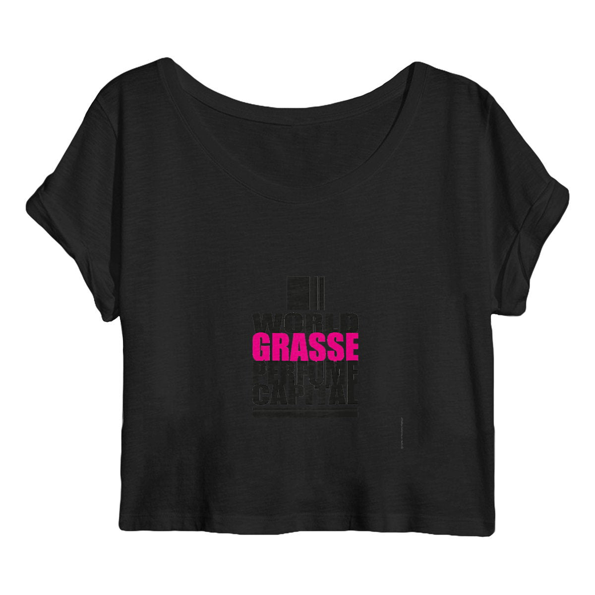 Crop top Femme World Grasse - face_noir