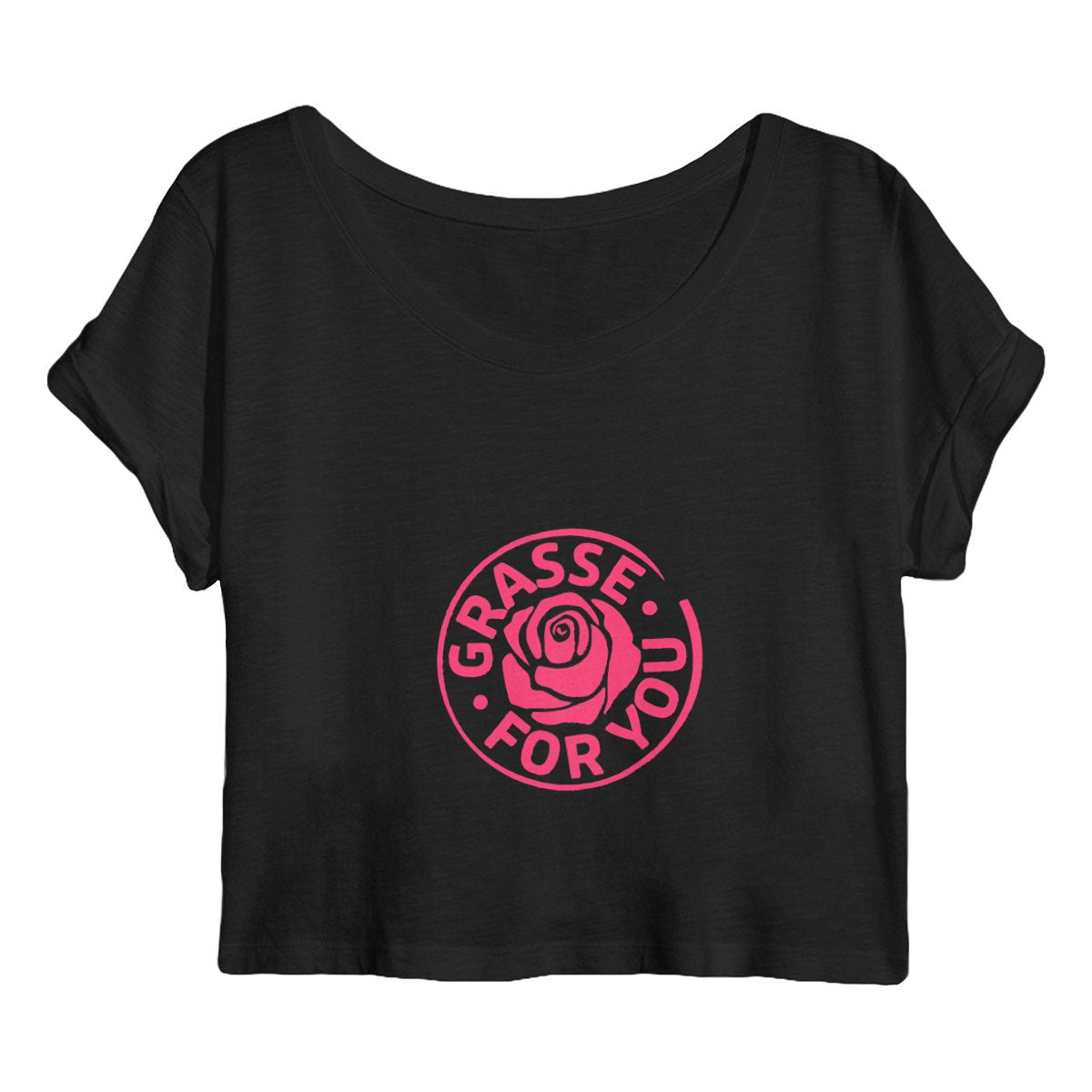 Crop top Femme Grasse for You rose - face_noir