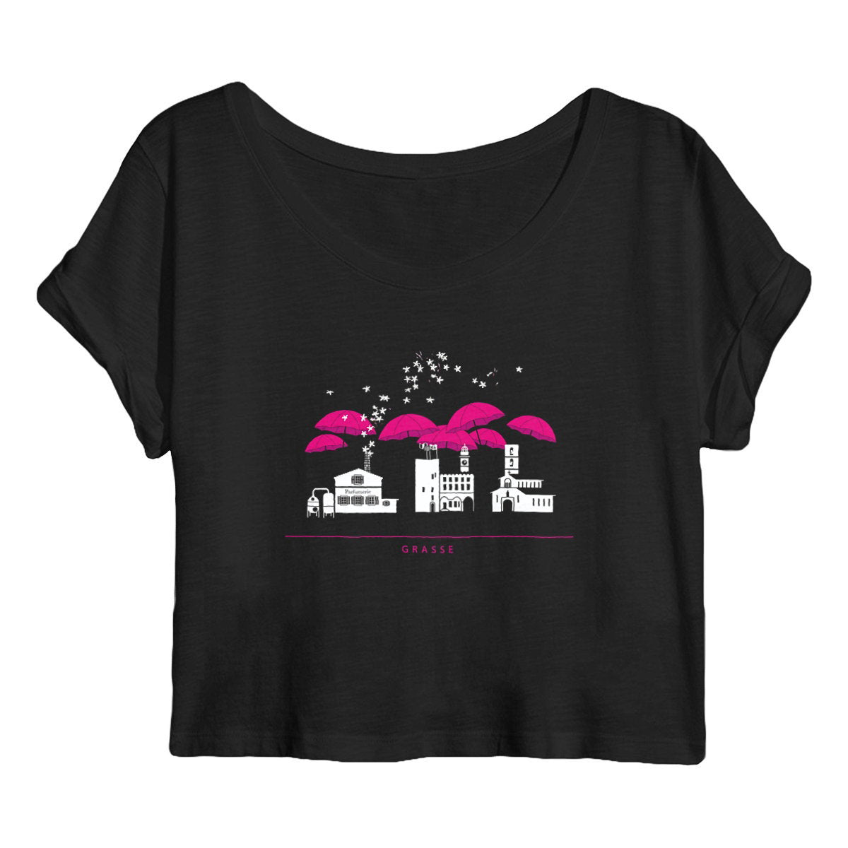 Crop top Femme Grasse liner - face_noir