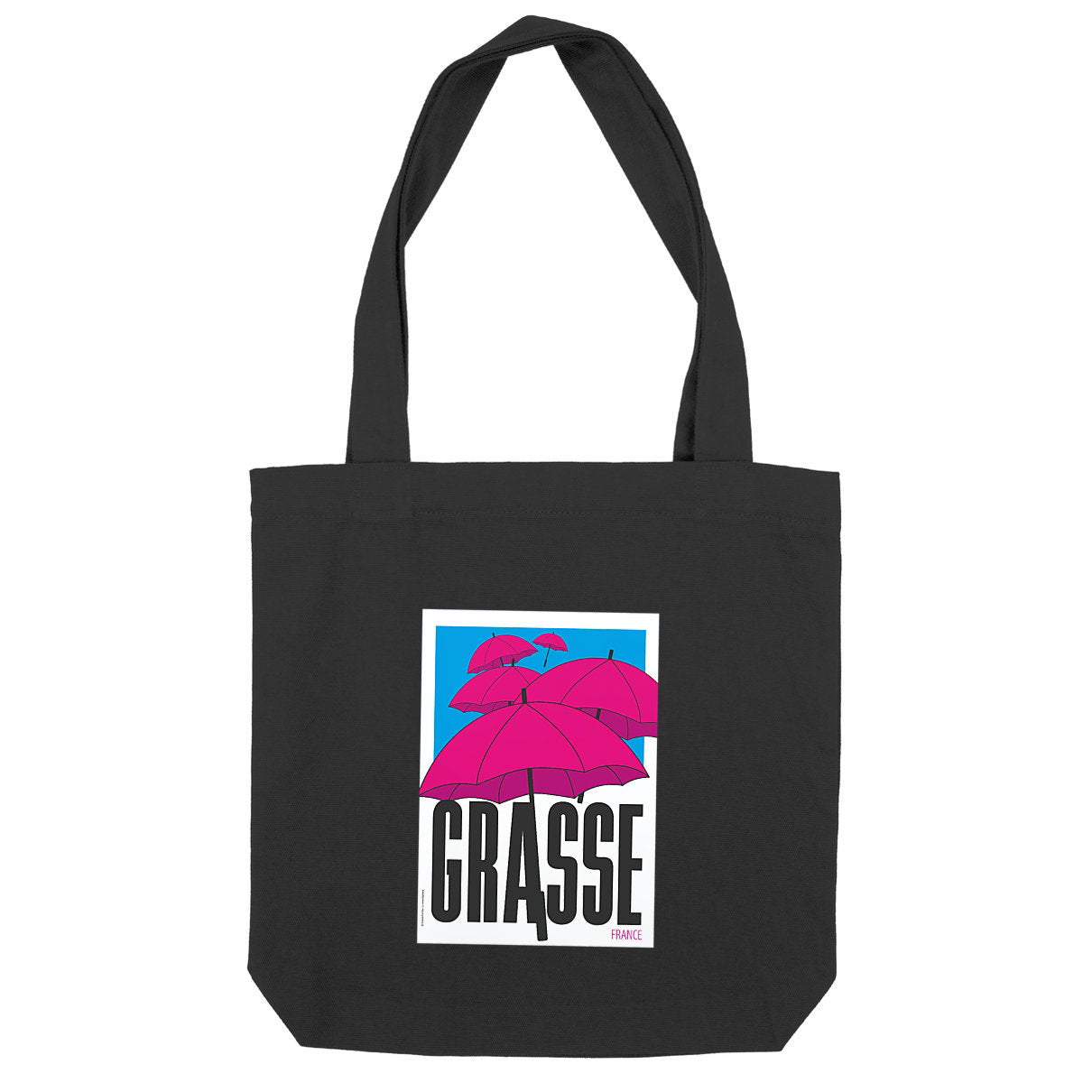 Totebag Grasse Parapluies - face_noir