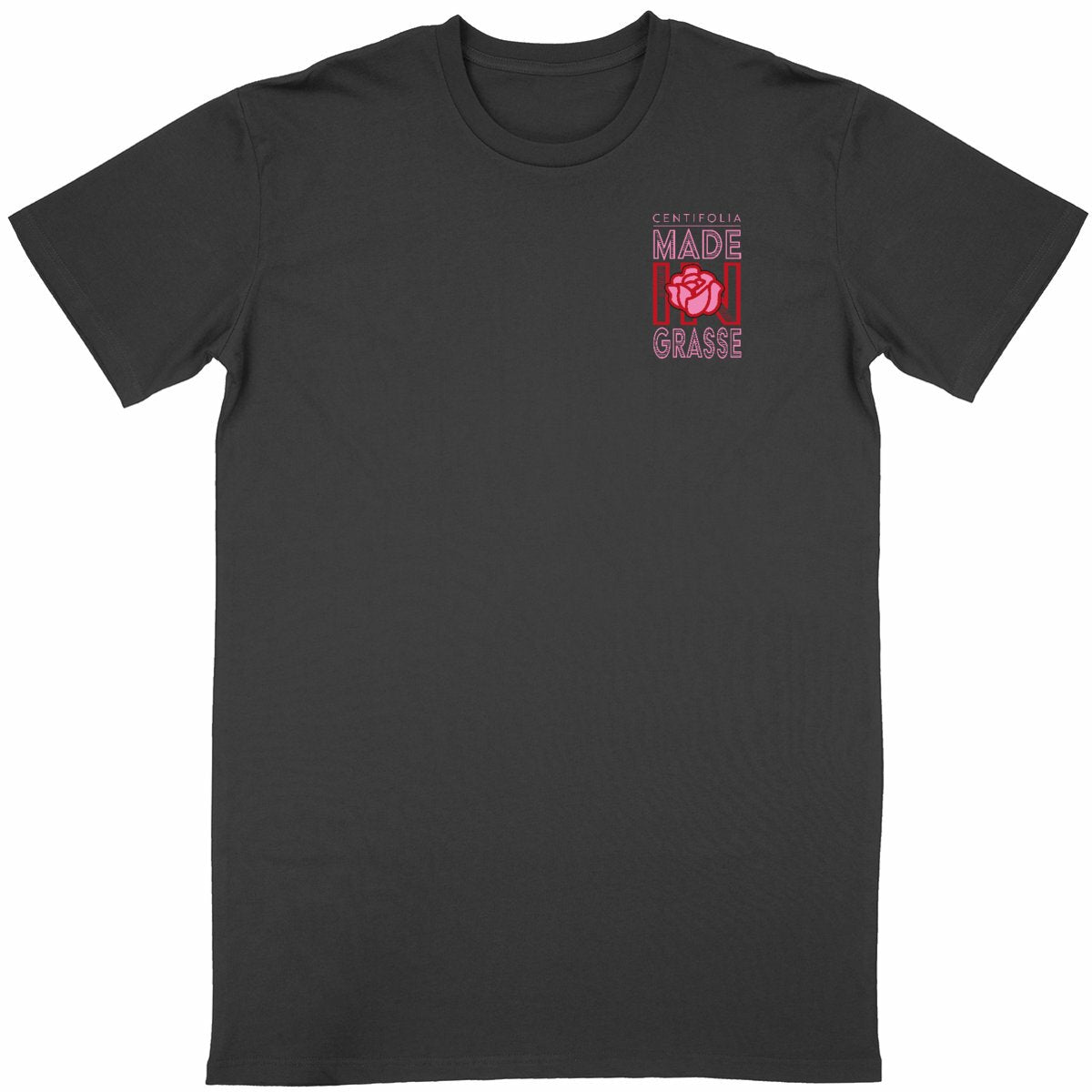T-shirt Unisexe Classique Centifolia Made in Grasse R/V - face_noir