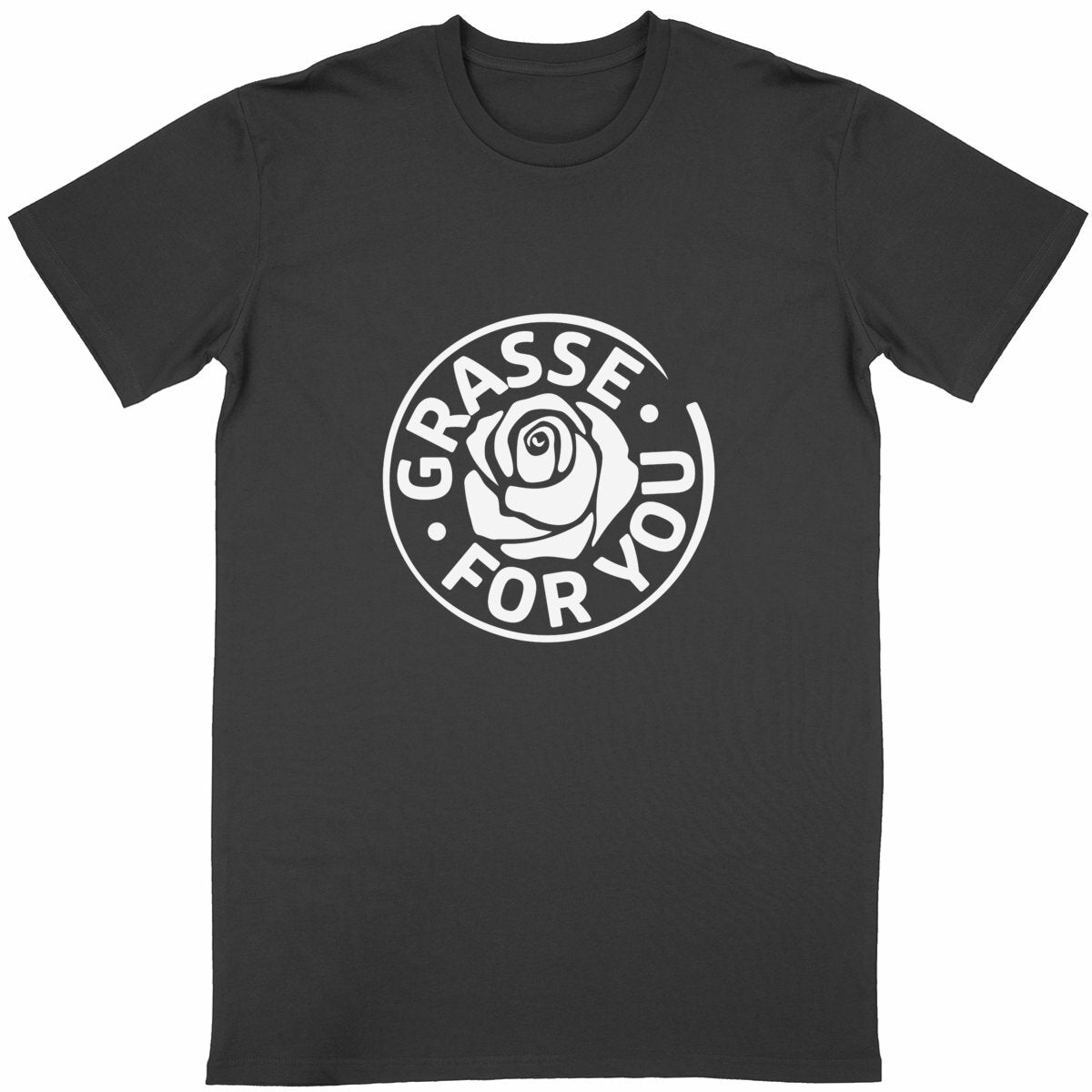 T-shirt Unisexe Classique Grasse for you white - face_noir