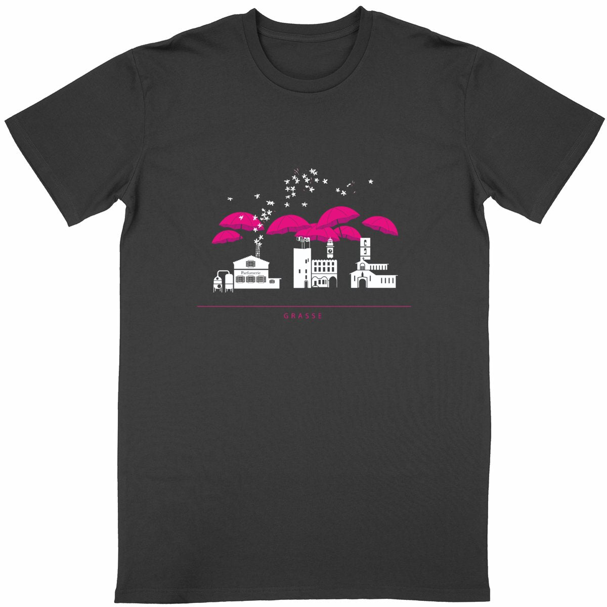 T-shirt Unisexe Classique Grasse liner - face_noir