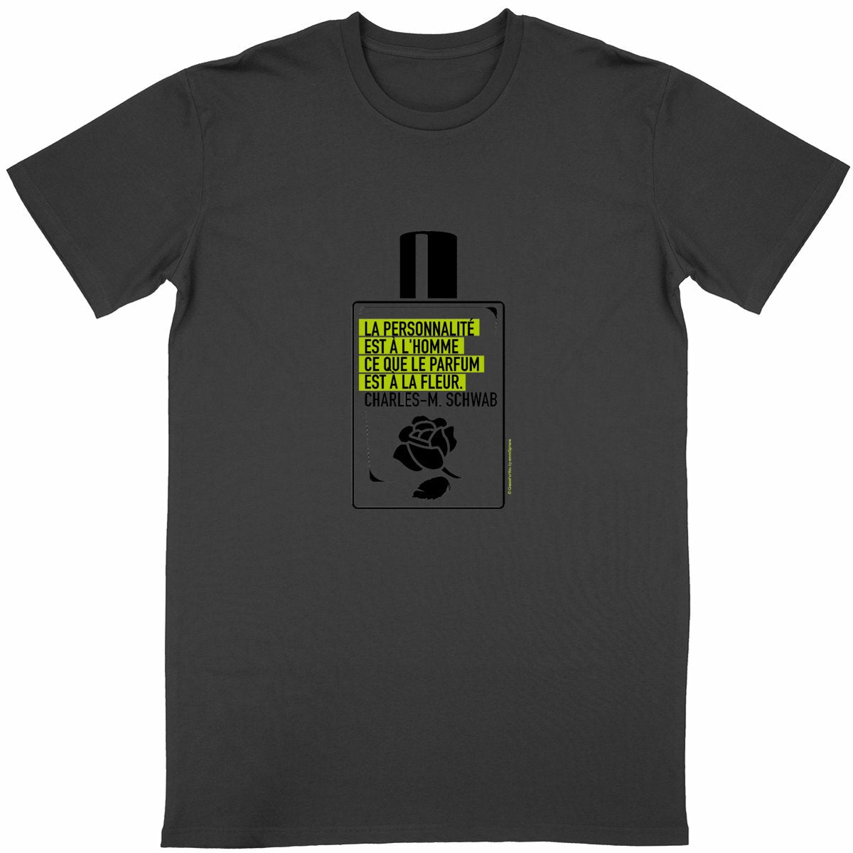 T-shirt Unisexe Classique Citation flacon - face_noir