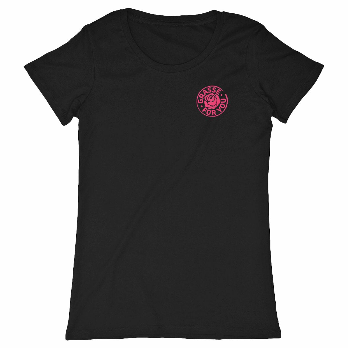 T-shirt Femme Classique Grasse for you R/V rose - face_noir