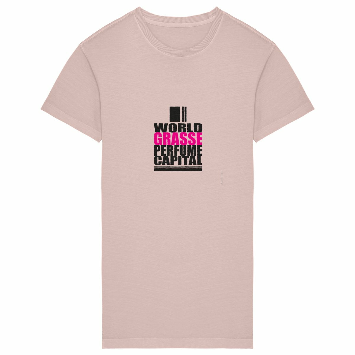 Robe T-shirt Vintage Femme World Grasse - face_petalrose