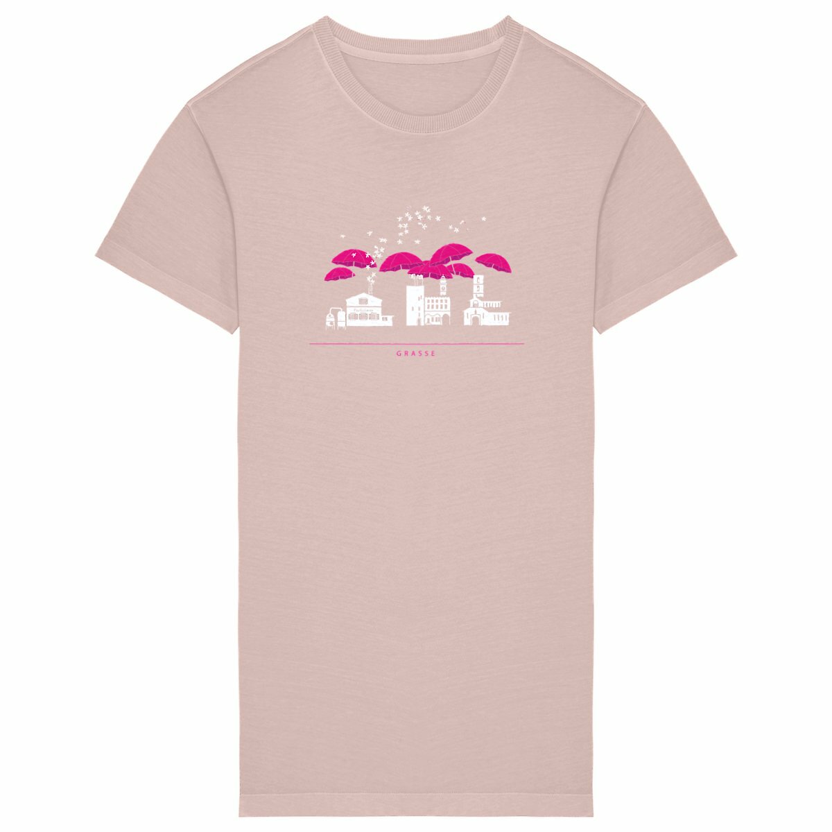 Robe T-shirt Vintage Femme Grasse liner - face_petalrose