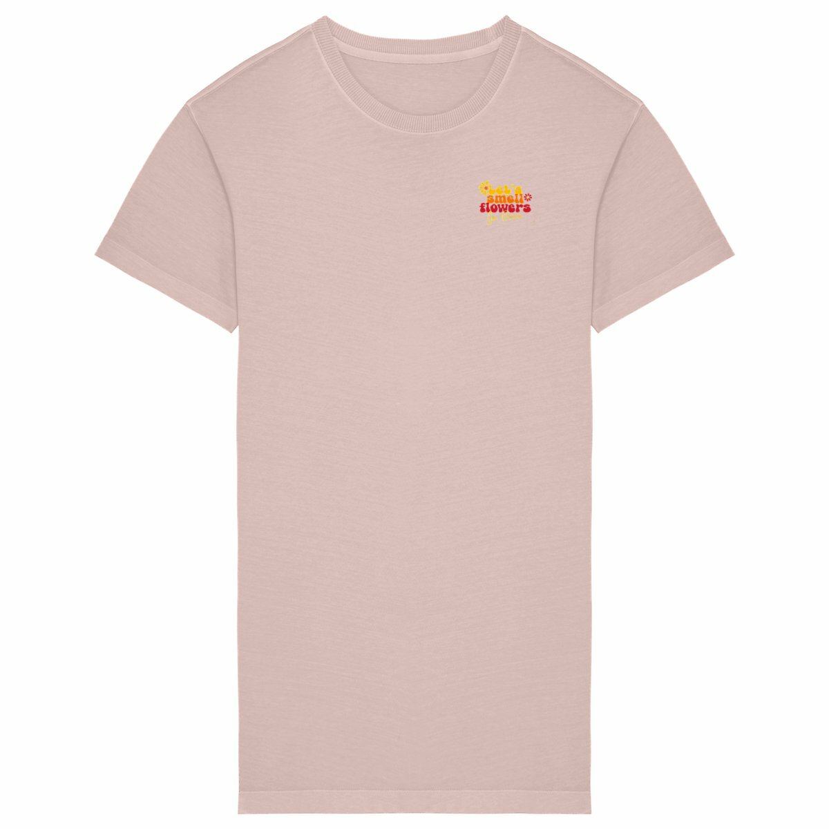 Robe T-shirt Vintage Femme let's smell flowers in Grasse - face_petalrose