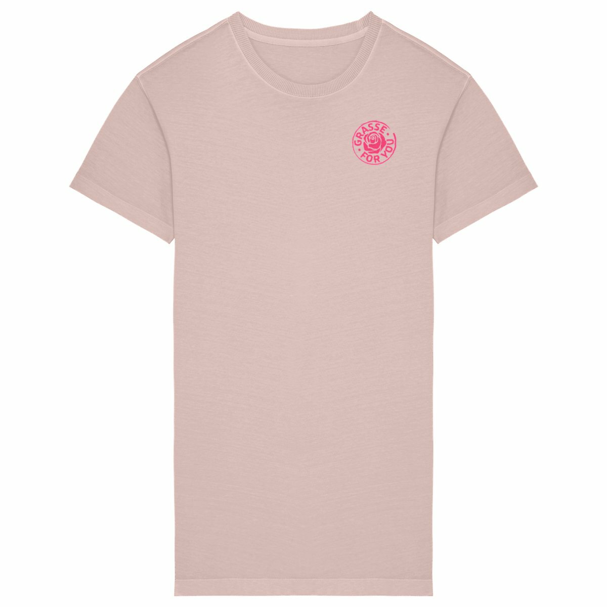 Robe T-shirt Vintage Femme Grasse for you rose R/V - face_petalrose