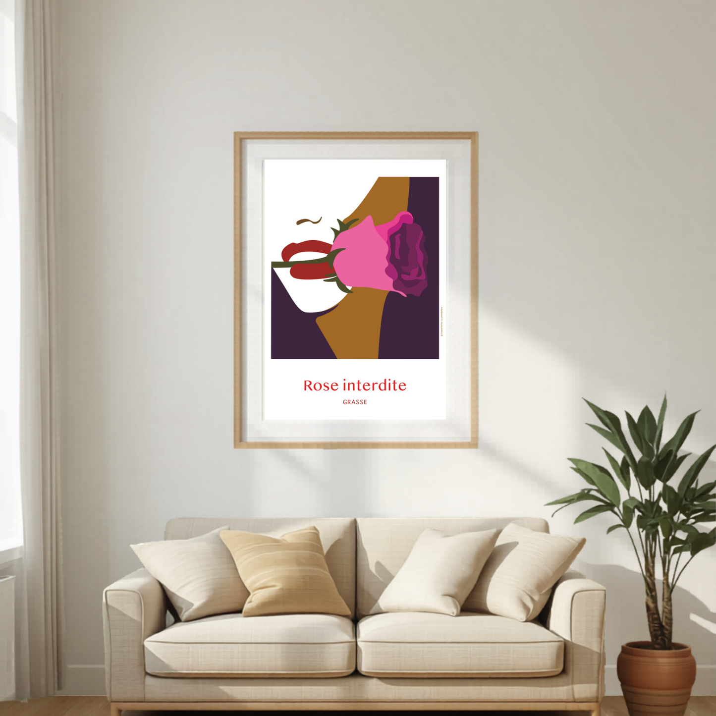 Affiche Femme à la rose