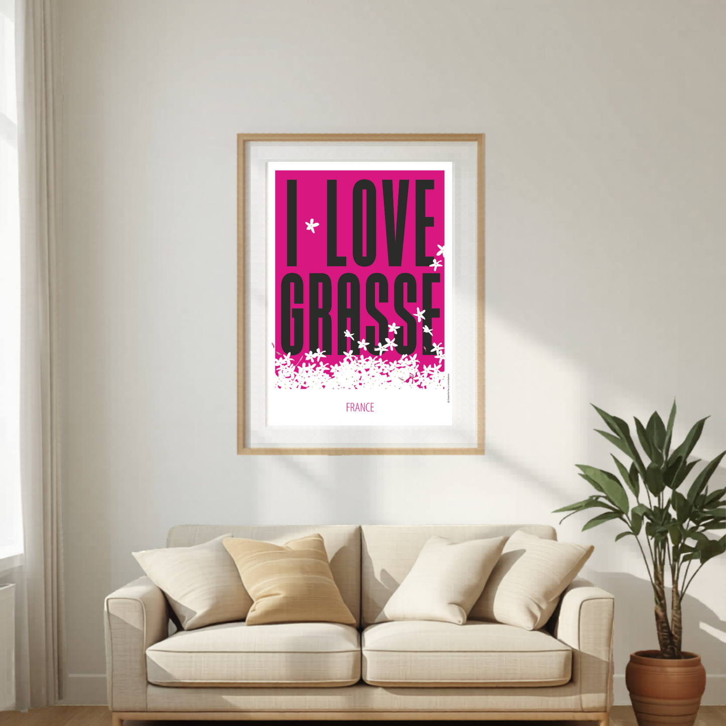 Affiche I love Grasse